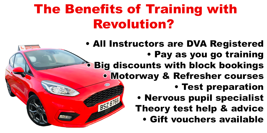 Driving lessons with Revolution Driving School